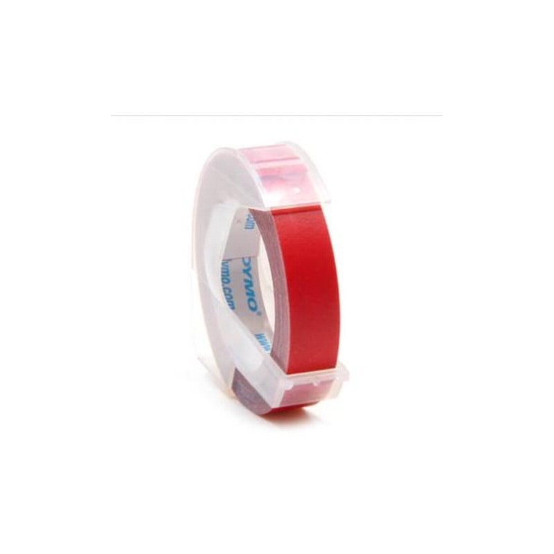 CINTA PARA ROTULADOR MANUAL DYMO M520102 3/8 PULGADA ROJO