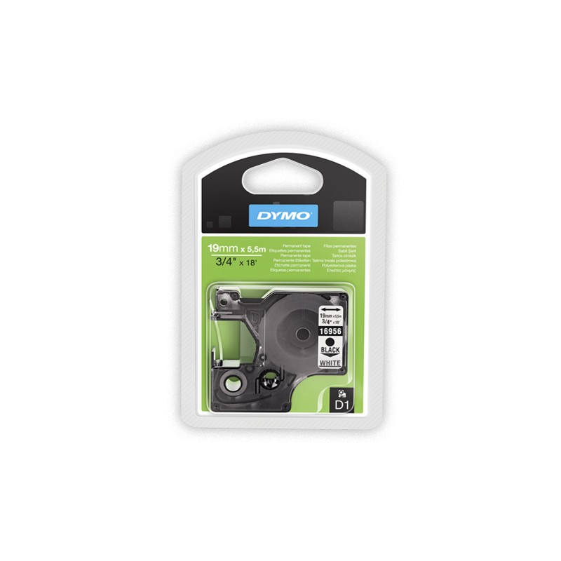 CINTA PARA ROTULADOR ELECTRONICO DYMO LABEL MANAGER D1 16956 3/4"" NEGRO/BLANCO