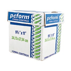 PAPEL STOCK PCFORM  2195 9.5X11 PULGADAS BLANCO 1 TANTO PAQUETE C/250