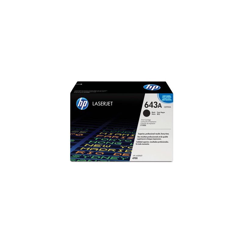 CARTUCHO TONER HP 643A Q5950A LJ LJ4700 NEGRO