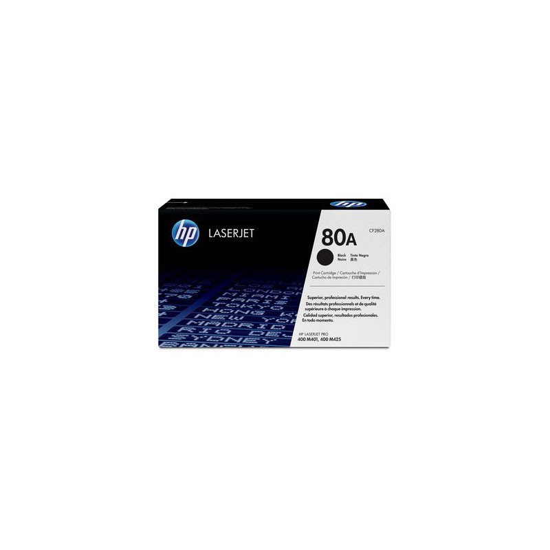 CARTUCHO TONER HP  80A CF280A LJ PRO M401 80A NEGRO