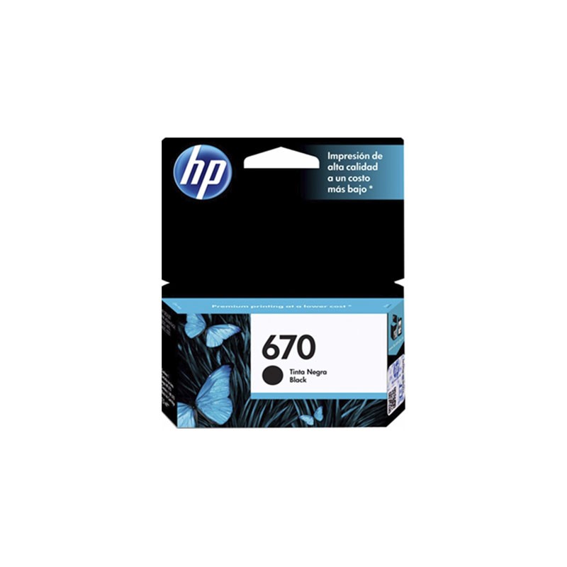 CARTUCHO INKJET HP 670 CZ113AL NEGRO