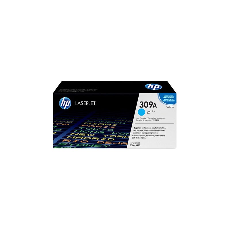 CARTUCHO TONER HP 309A Q2671A LASERJET 3500 CYAN