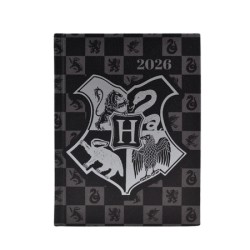 AGENDA DIARIA HARRY POTTER DANPEX HP2412-26-1 2026 ESCUDO HOGWARTS NEGRA