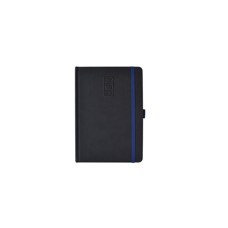 AGENDA DIARIA BLACK BLA213-26-AZ NEGRO CON AZUL 2026
