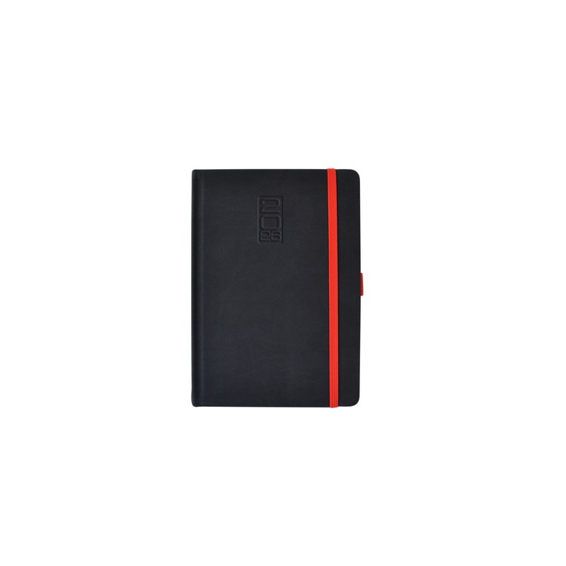 AGENDA DIARIA BLACK BLA213-26-RO NEGRO CON ROJO 2026