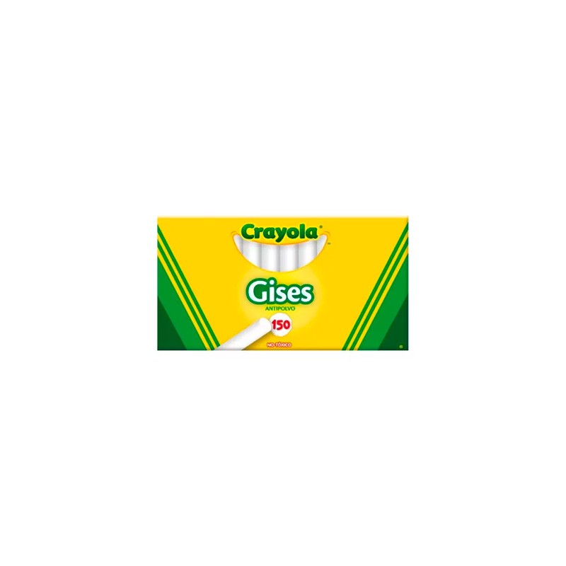 GIS COMPRIMIDO CRAYOLA BLANCO 51-1406 CAJA CON 150
