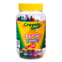 CRAYONES CRAYOLA JUMBO 52-0328 BOTE CON 28