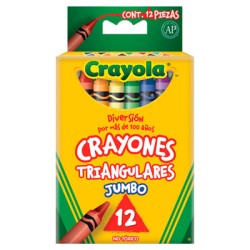 CRAYONES CRAYOLA TRIANGULAR JUMBO 52-4312 CON 12