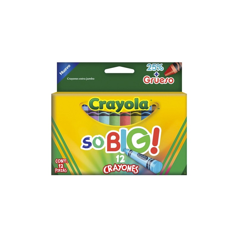 CRAYONES CRAYOLA JUMBO SO BIG 521912 CAJA C/12