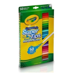 MARCADOR LAVABLE CRAYOLA SUPERTIPS 58-5150 ESTUCHE CON 50