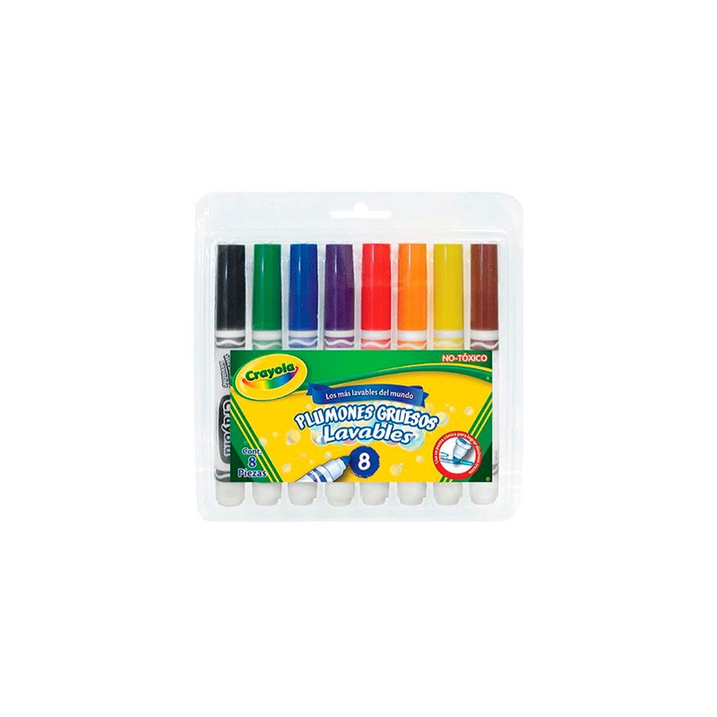 MARCADOR CRAYOLA GRUESO LAVABLE  58-7808 ESTUCHE CON 8