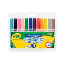 MARCADOR CRAYOLA GRUESO LAVABLE 58-0808 ESTUCHE CON 12