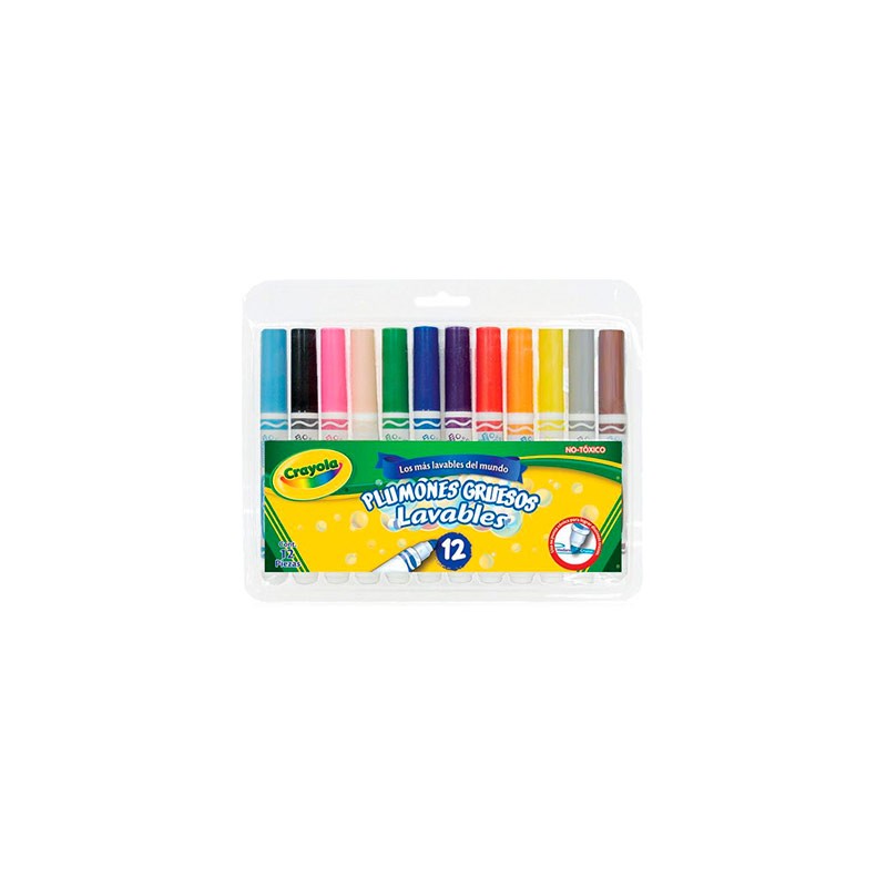 MARCADOR CRAYOLA GRUESO LAVABLE 58-0808 ESTUCHE CON 12