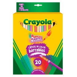 COLORES CRAYOLA BORRABLES 68-4420 CAJA CON 20