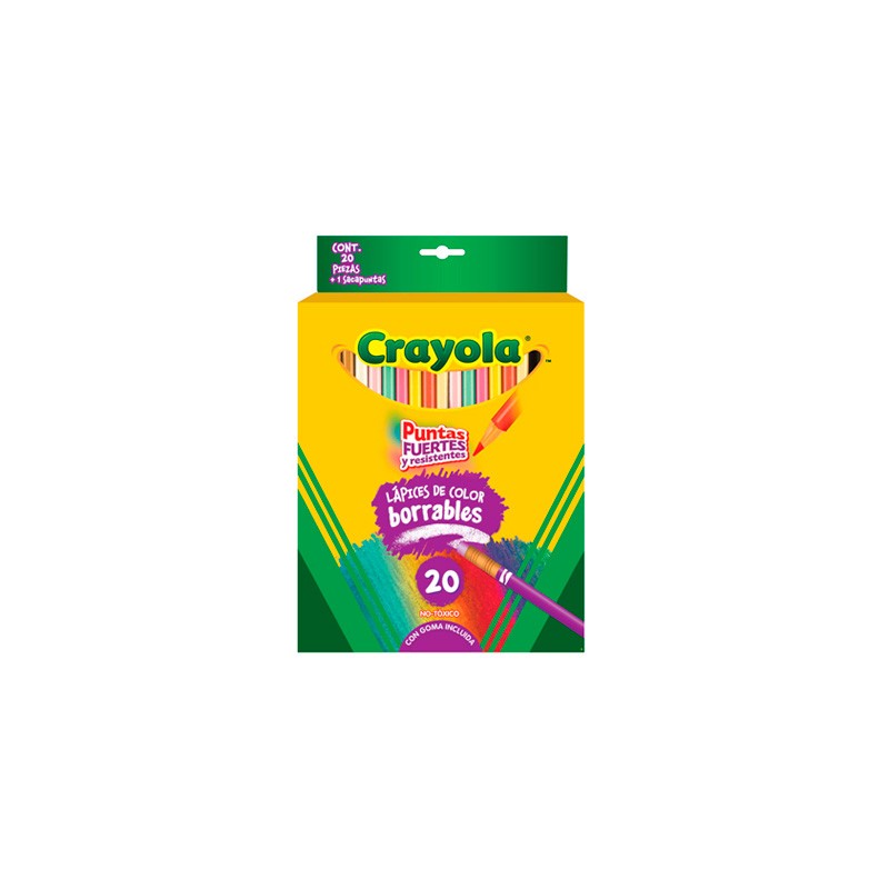COLORES CRAYOLA BORRABLES 68-4420 CAJA CON 20