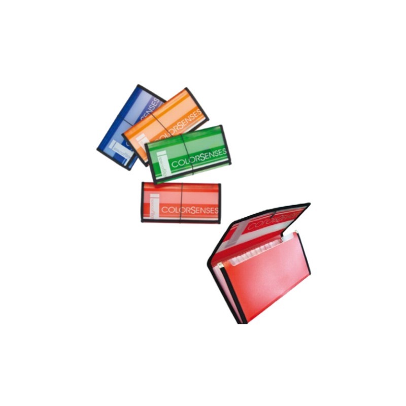 ARCHIVO EXPANDIBLE MAE COLOR SENSES KCH-12CS TAMAÑO CHEQUERA COLORES SURTIDOS