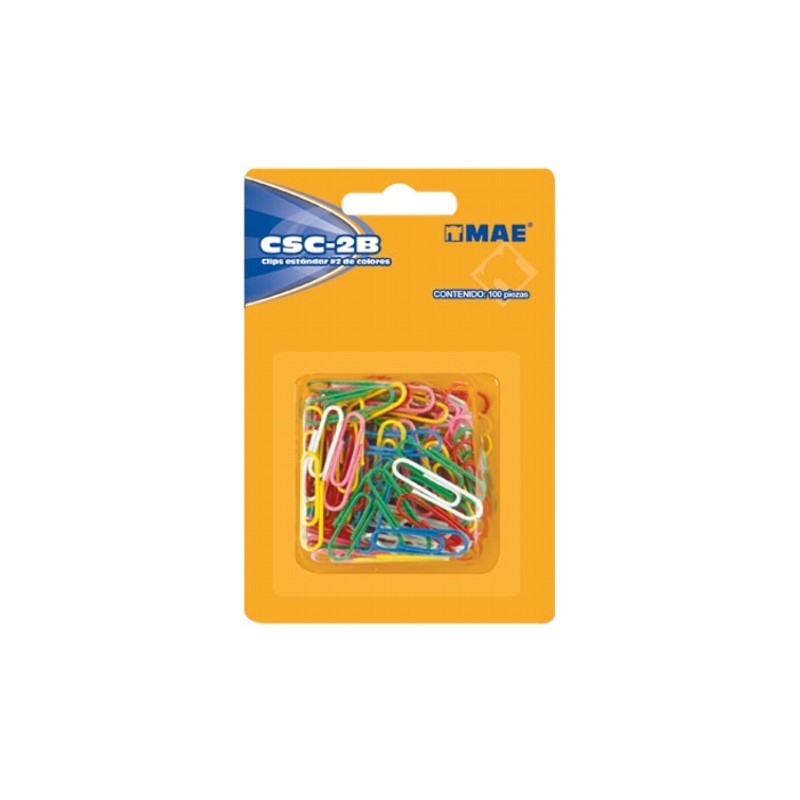 CLIP COLOR MAE CSC-2B BLISTER CON 100
