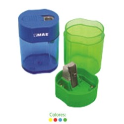 SACAPUNTAS METALICO CON DEPOSITO MAE SMD/1S UN ORIFICIO