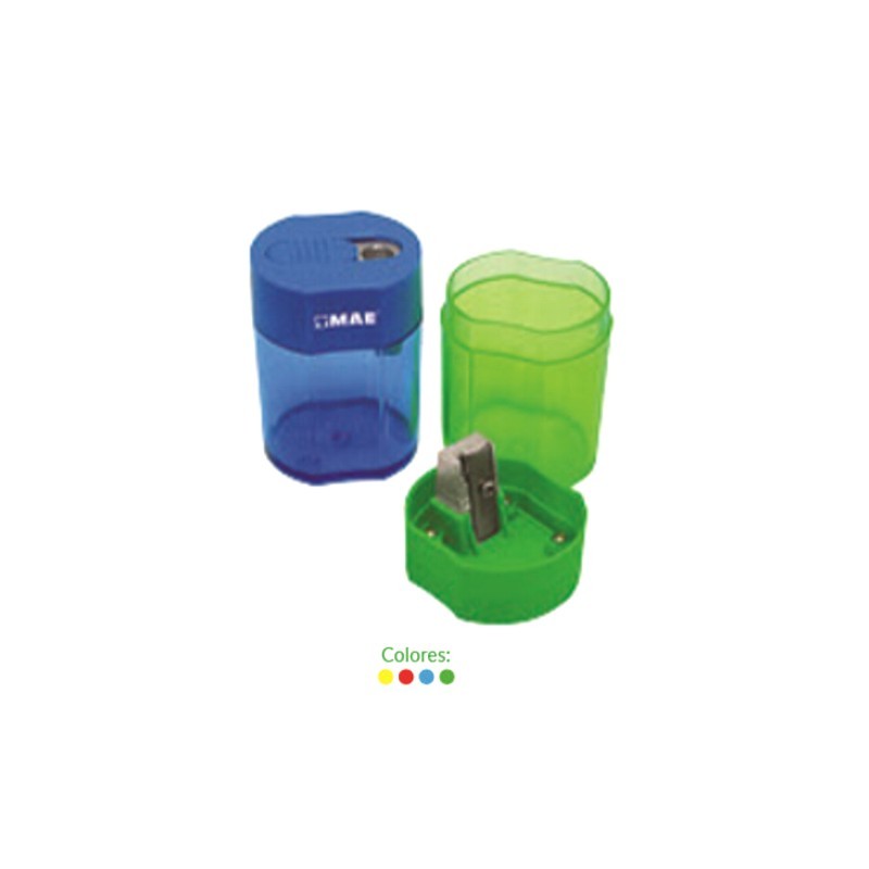 SACAPUNTAS METALICO CON DEPOSITO MAE SMD/1S UN ORIFICIO