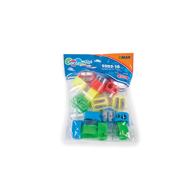 SACAPUNTAS CON DEPOSITO MAE SSD2-16 DOBLE BOTE CON 16