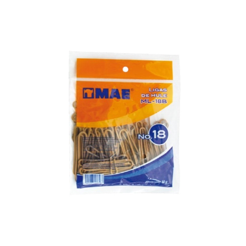 LIGAS MAE ML-18-B NO 18 BOLSA CON 80 GRAMOS