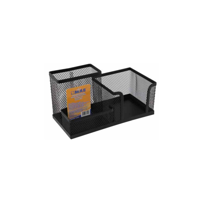 ORGANIZADOR PARA ESCRITORIO MAE ORM-3 MESH DE MALLA NEGRO