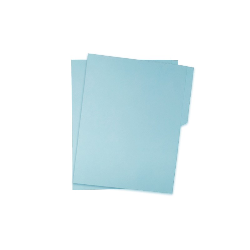 FOLDER CARTA AZUL PASTEL PAQUETE CON 25