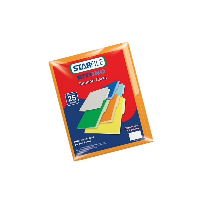 FOLDER STARFILE BITONO CARTA NARANJA