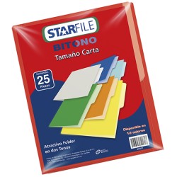 FOLDER STARFILE BITONO CARTA ROJO