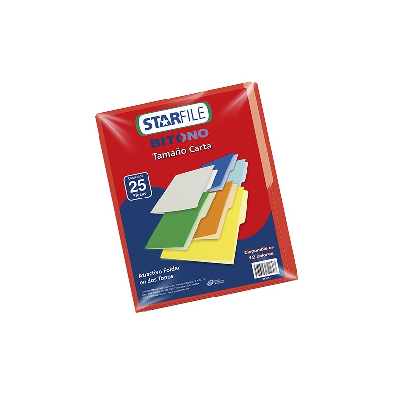 FOLDER STARFILE BITONO CARTA ROJO