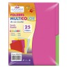 FOLDER EUROCOLORS ARCOIRIS CARTA PU002 VIBRANTE PAQUETE CON 25