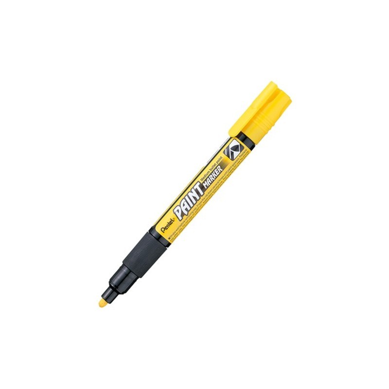 MARCADOR INDUSTRIAL PENTEL MMP20G PUNTA GRUESA AMARILLO