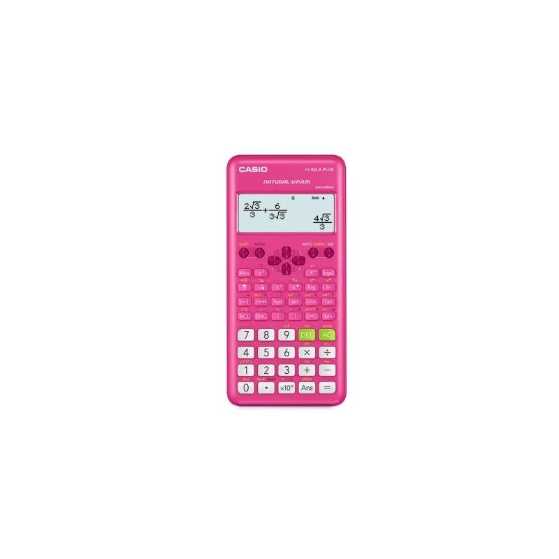 CALCULADORA CIENTIFICA CASIO FX-82LA PLUS ROSA CON 252 FUNCIONES