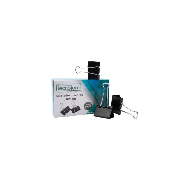 SUJETADOCUMENTOS TECNOFORM D-24 JUMBO 50MM CAJITA C/12