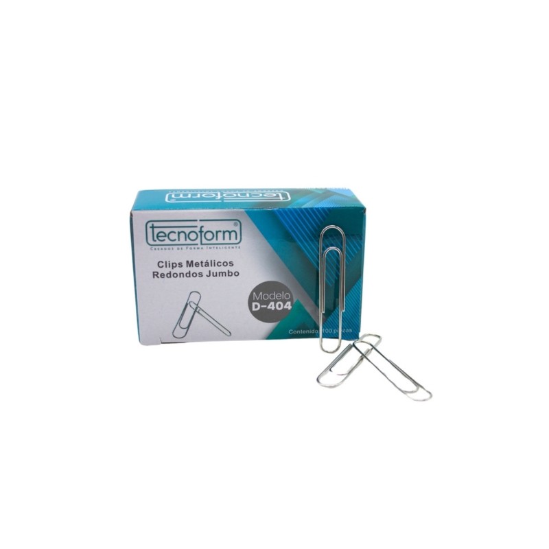 CLIP REDONDO TECNOFORM JUMBO D-404 CAJA CON 100