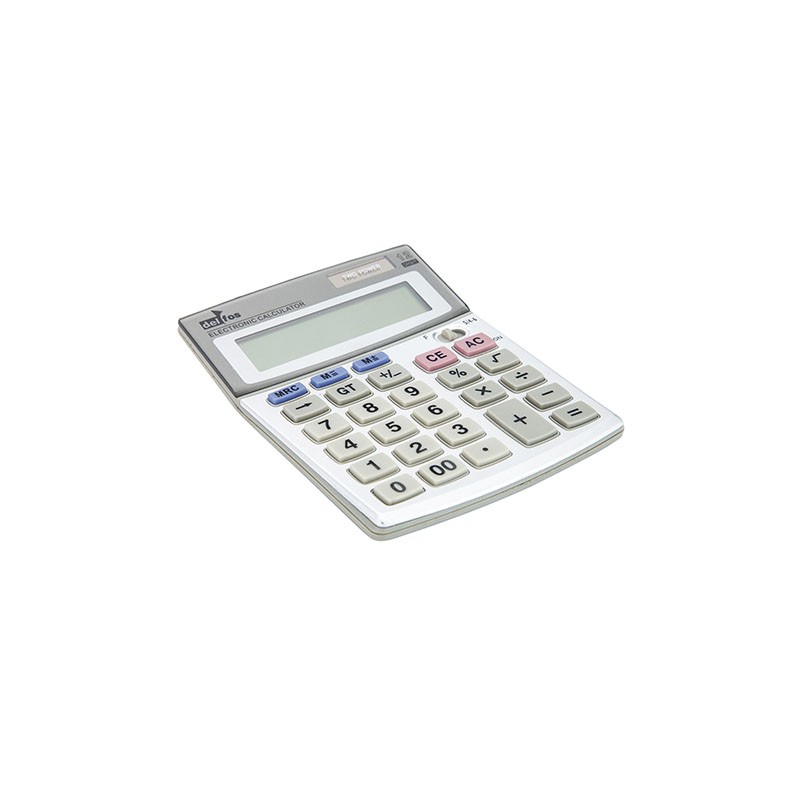 CALCULADORA DE ESCRITORIO DELFOS MOD D-02 12 DIGITOS MEDIANA