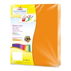 PAPEL BOND EUROCOLORS CARTA ORO PAQUETE CON 100