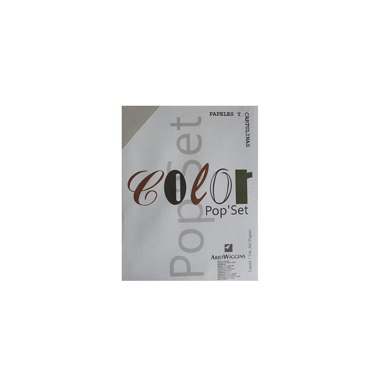 PAPEL BOND COLOR POP SET CARTA GRIS PERLA PAQUETE CON 100