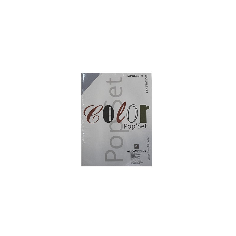 PAPEL BOND COLOR POP SET CARTA GRIS PLOMO PAQUETE CON 100