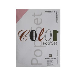 PAPEL BOND COLOR POP SET CARTA ROSA PAQUETE CON 100