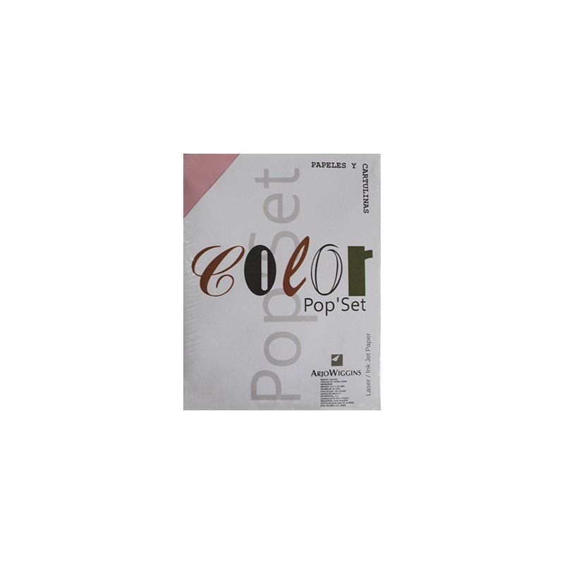 PAPEL BOND COLOR POP SET CARTA ROSA PAQUETE CON 100