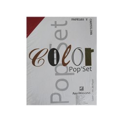 PAPEL BOND COLOR POP SET CARTA ROJO PAQUETE CON 100