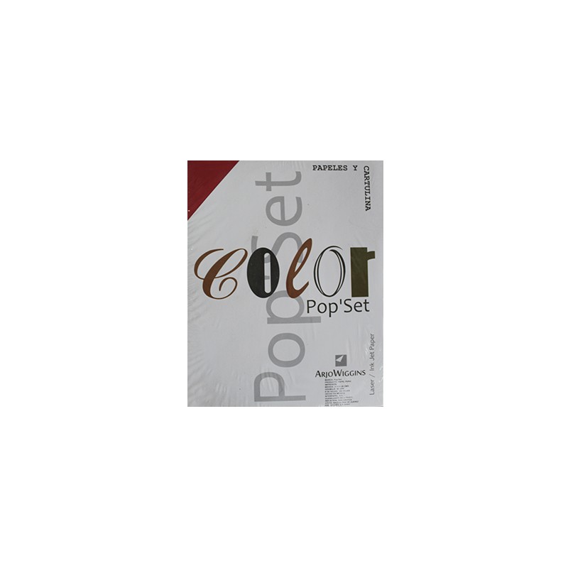 PAPEL BOND COLOR POP SET CARTA ROJO PAQUETE CON 100