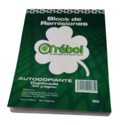 BLOCK REMISION TECNOFORM R62 TAMAÑO 1/4 CARTA DUPLICADO AUTOCOPIANTE BLOCK CON 50 JUEGOS