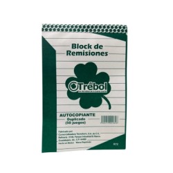 BLOCK REMISION TREBOL R72 TAMAÑO 1/4 OFICIO DUPLICADO AUTOCOPIANTE BLOCK CON 50 JUEGOS