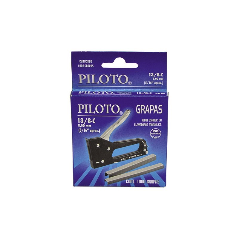 GRAPAS PILOT PARA ENGRAP RT-101S 13/8-C 8MM CAJITA CON 1,000