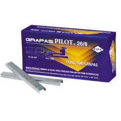 GRAPAS TRABAJO PESADO PILOT 26/8 CAPACIDAD PARA 30 HOJAS CAJITA CON 5,000