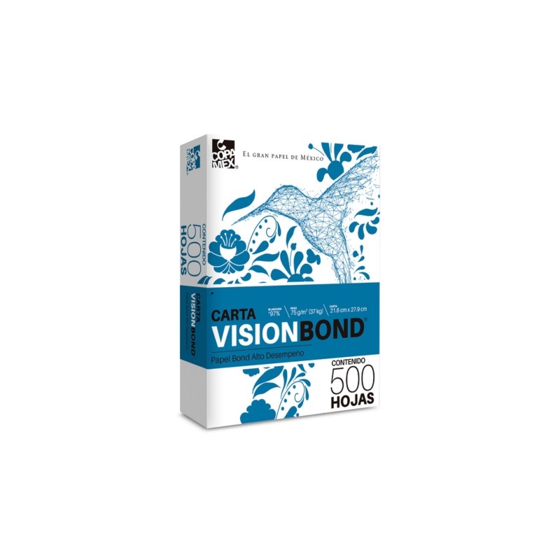 PAPEL BOND COPAMEX VISION BLANCO CARTA 37 KGS. PAQUTE CON 500