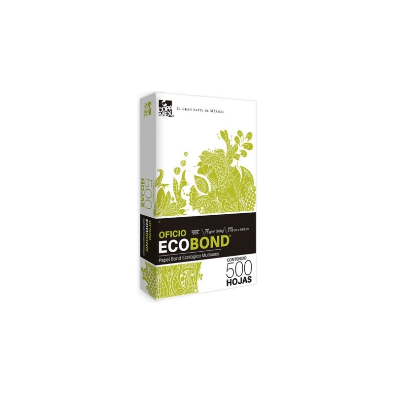 PAPEL BOND COPAMEX ECOBOND BLANCO OFICIO 50 KGS. PAQUETE CON 500